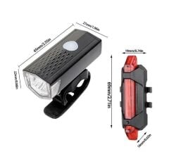 Doğa Ön/Arka USB Şarjlı Far Seti